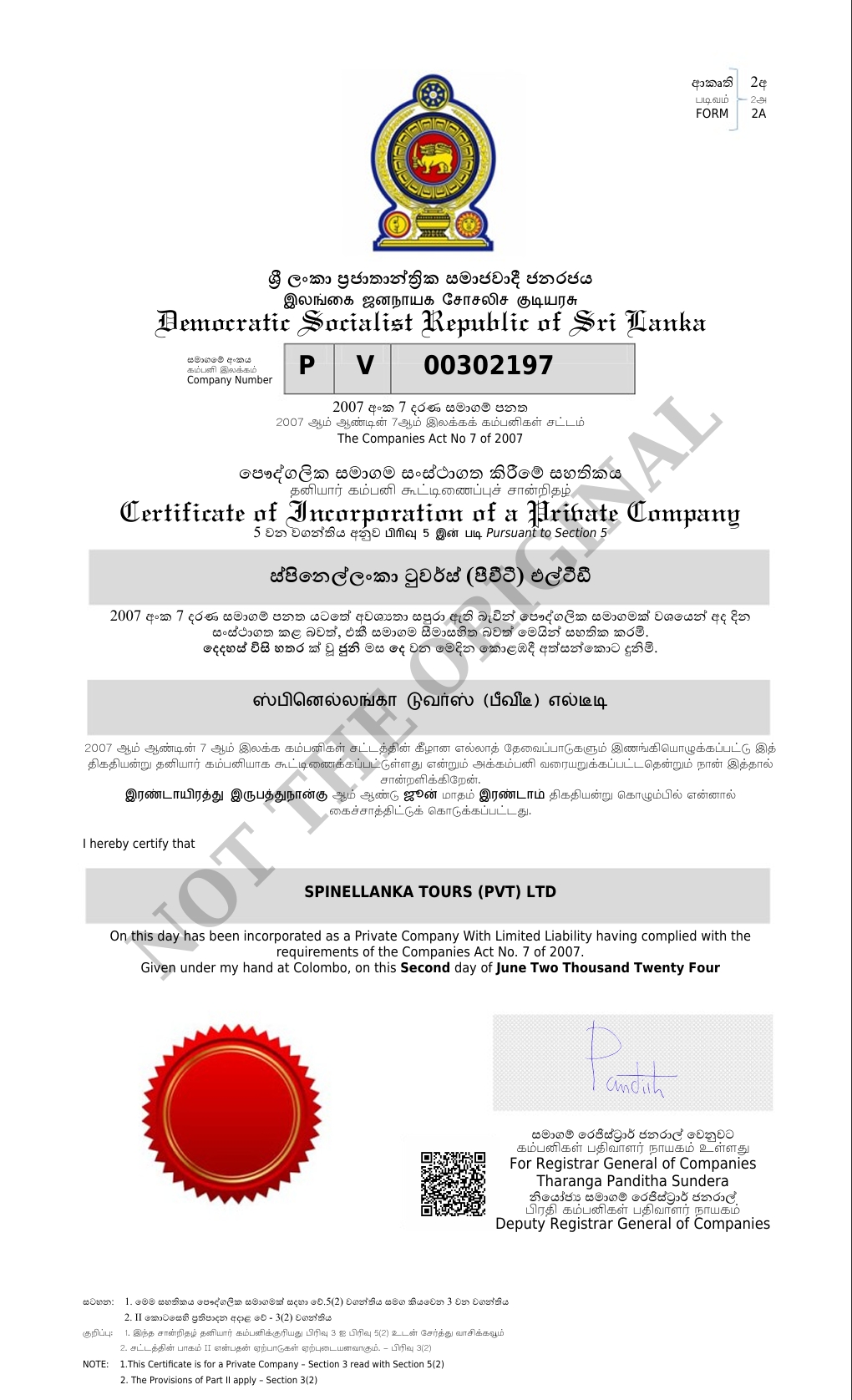 Certified company